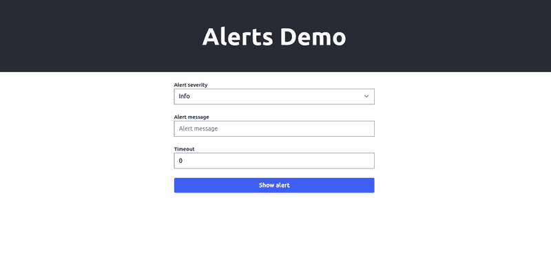 Form to add alerts