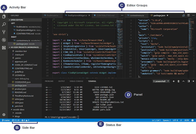 VS Code UI